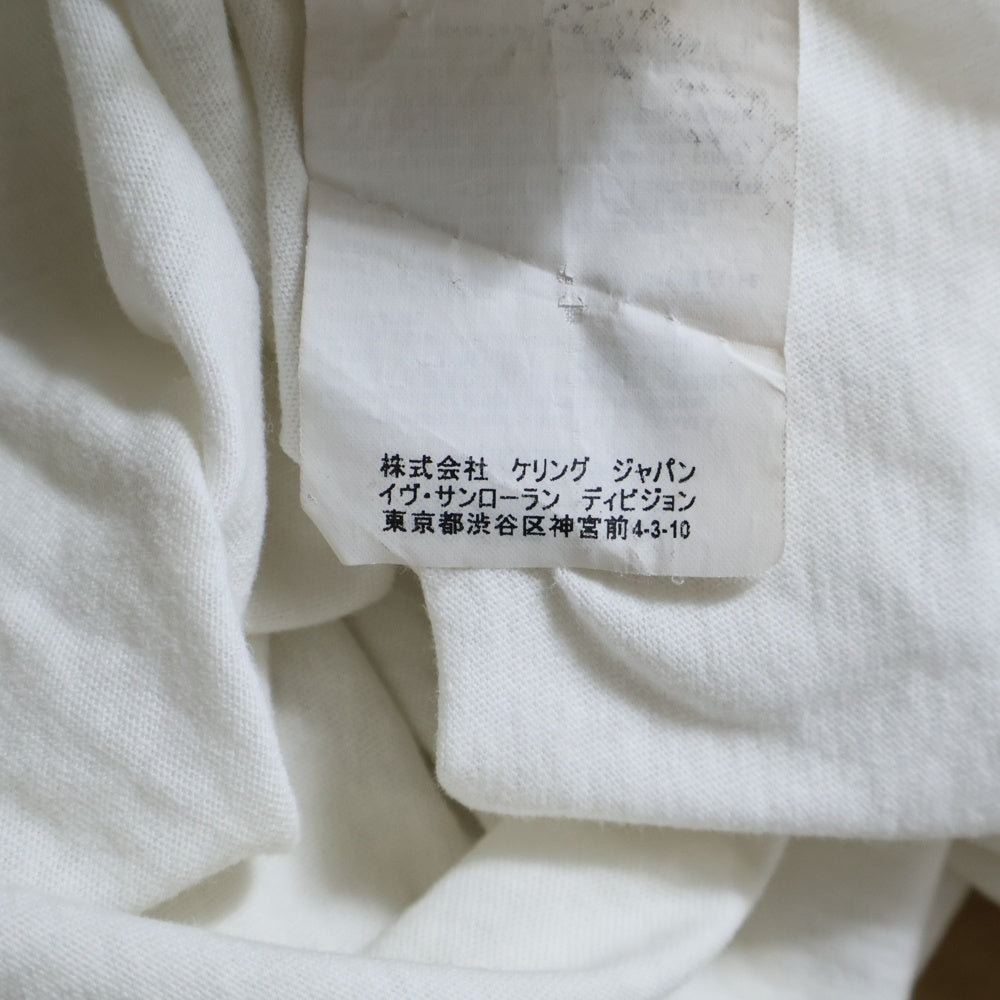 SAINT LAURENT PARIS(サンローランパリ) フロントロゴプリント 半袖Tシャツ ホワイト 480335 YB2IS 9744