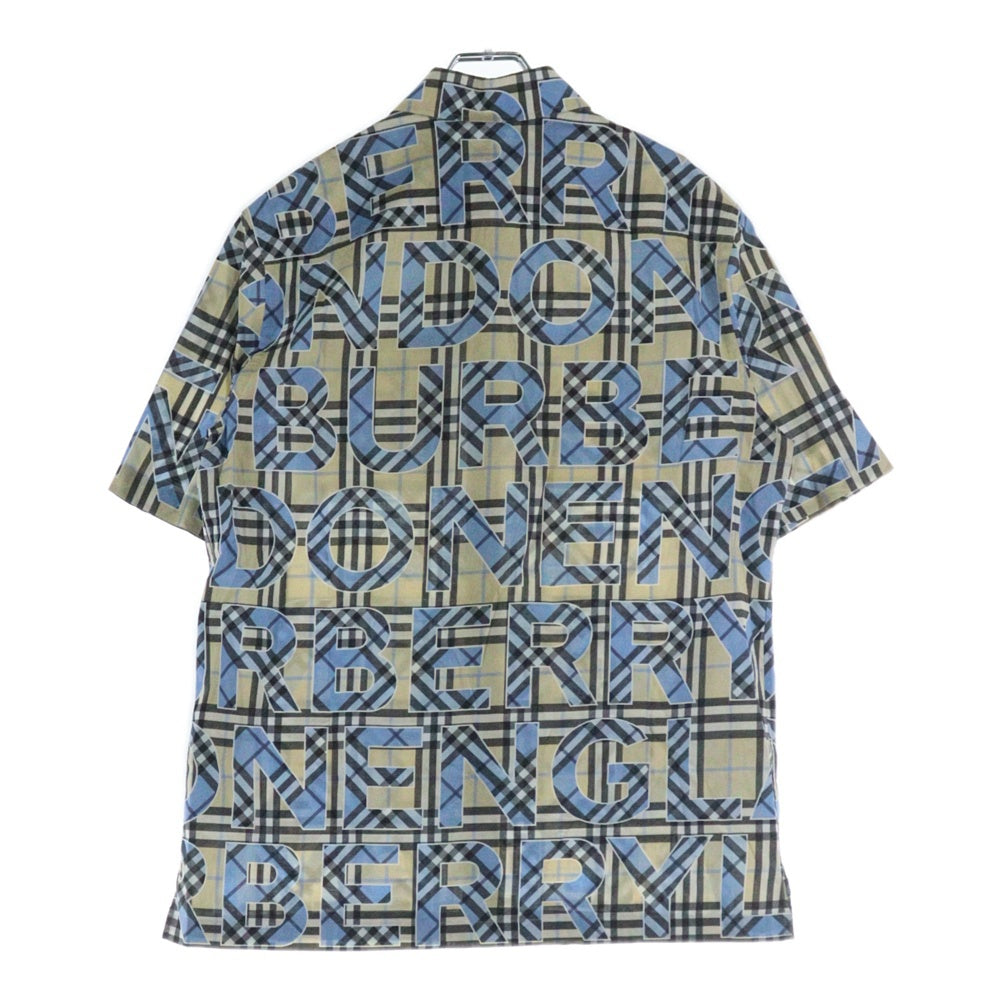 BURBERRY(バーバリー) ブランド総柄 半袖シャツ ブルー 8039308