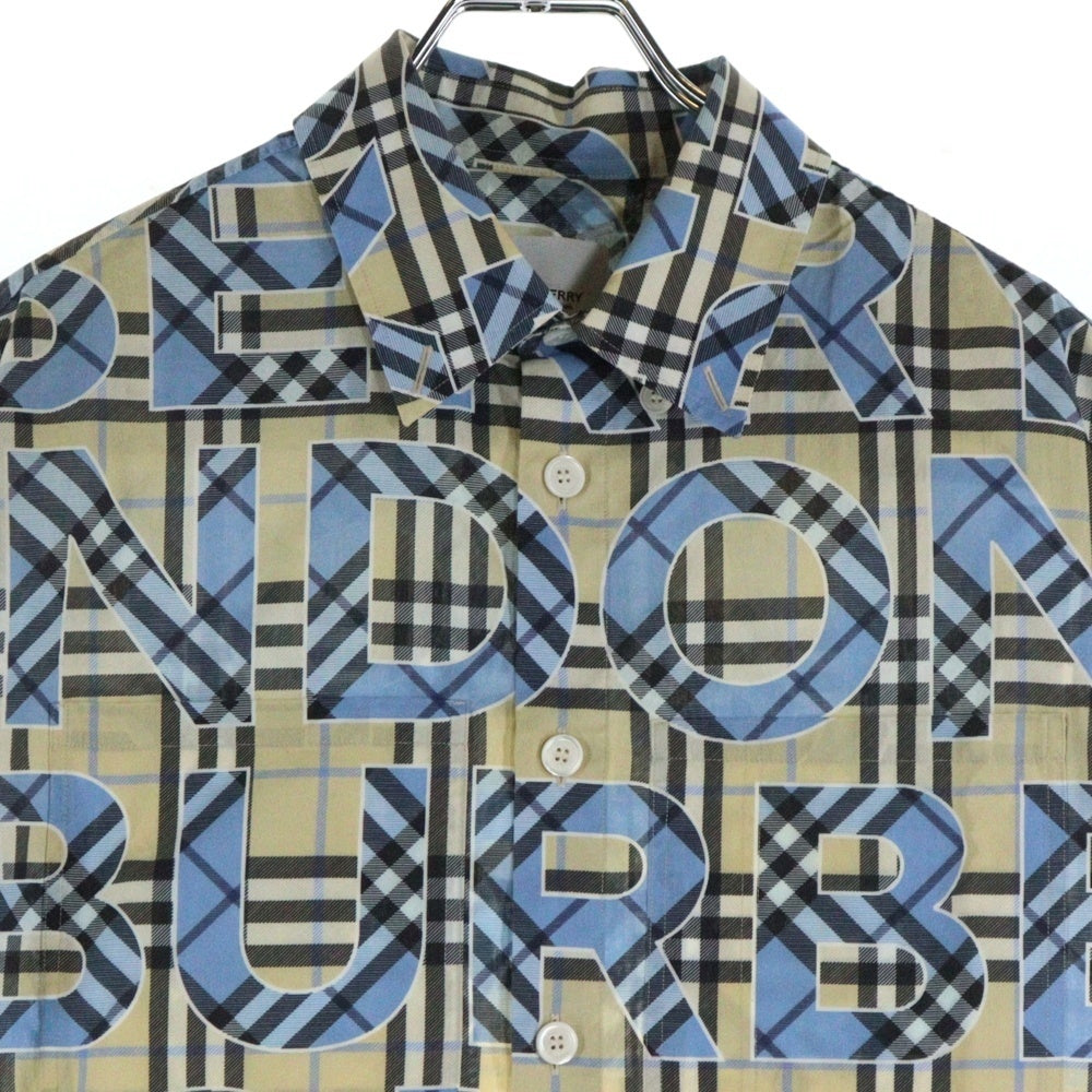 BURBERRY(バーバリー) ブランド総柄 半袖シャツ ブルー 8039308