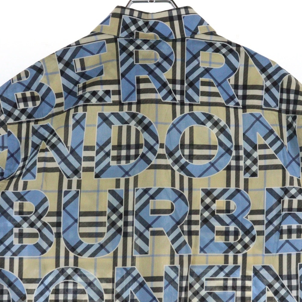 BURBERRY(バーバリー) ブランド総柄 半袖シャツ ブルー 8039308