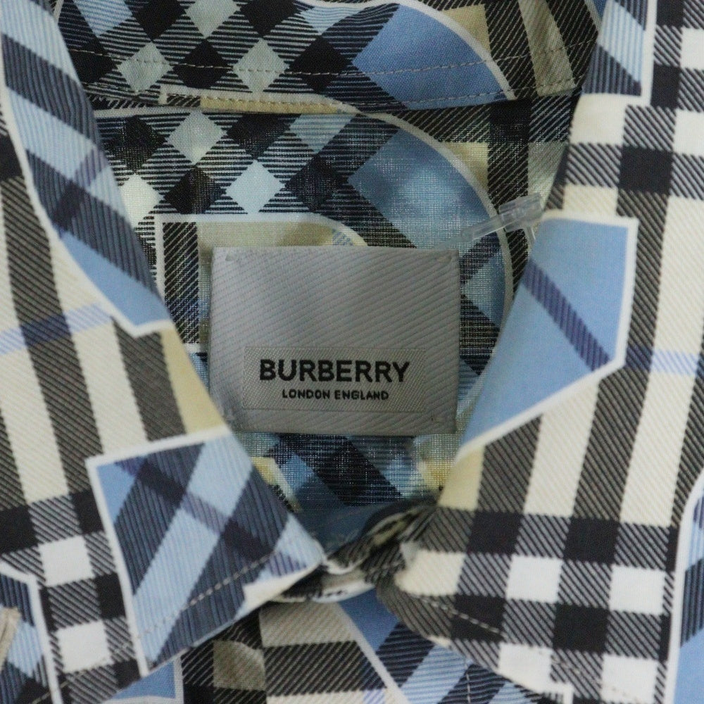 BURBERRY(バーバリー) ブランド総柄 半袖シャツ ブルー 8039308