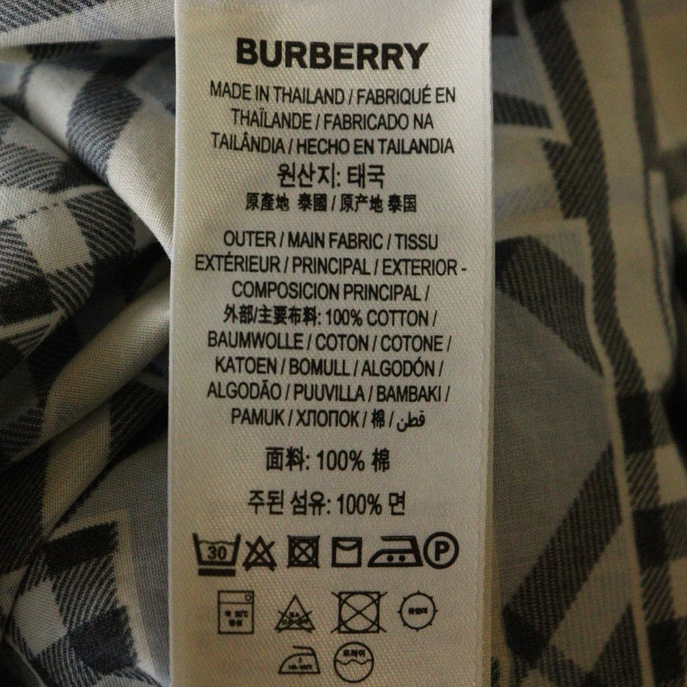 BURBERRY(バーバリー) ブランド総柄 半袖シャツ ブルー 8039308