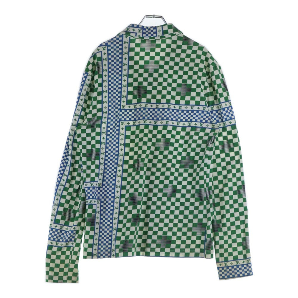 LOUIS VUITTON(ルイヴィトン) 22SS プリーテッドスリムジャージー長袖シャツ グリーン RM221 J71 HMY70W