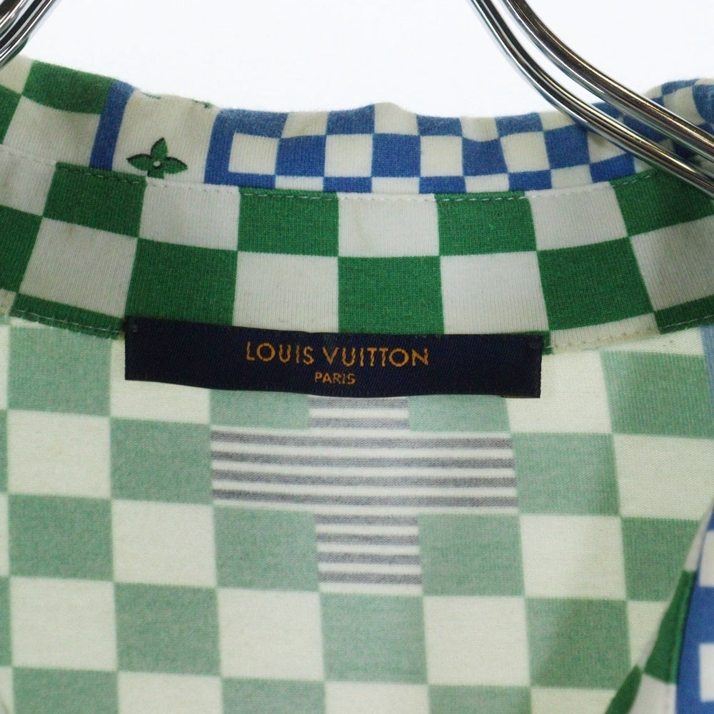 LOUIS VUITTON(ルイヴィトン) 22SS プリーテッドスリムジャージー長袖シャツ グリーン RM221 J71 HMY70W