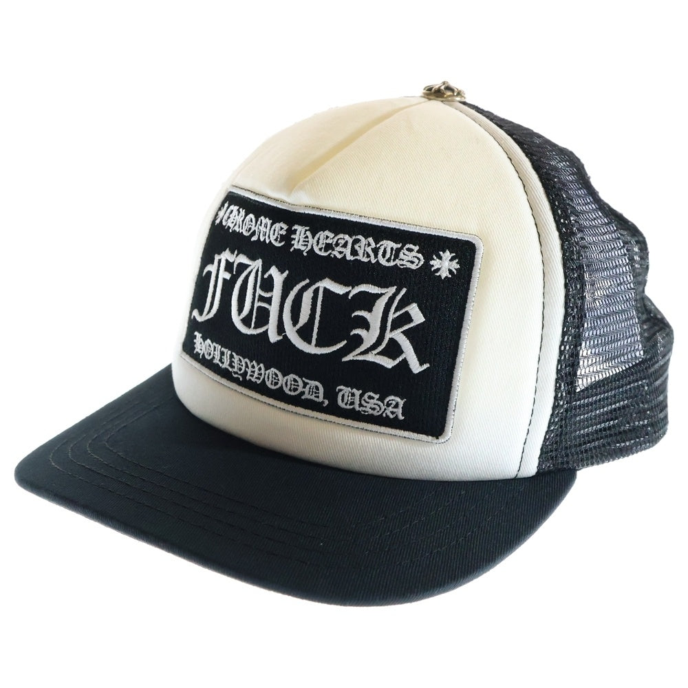 CHROME HEARTS(クロムハーツ) TRUCKER CAP CHパッチメッシュトラッカーキャップ クロスボール付 帽子 ホワイト/ブラック