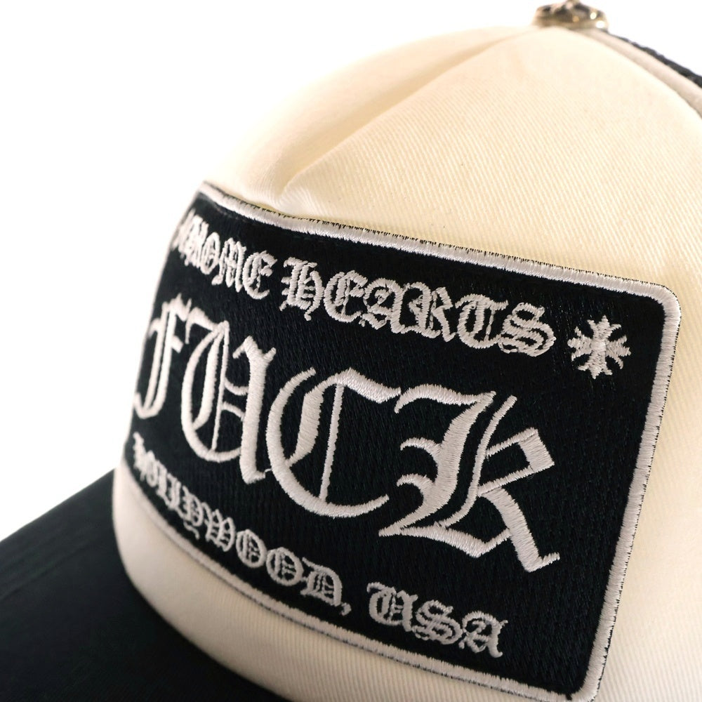 CHROME HEARTS(クロムハーツ) TRUCKER CAP CHパッチメッシュトラッカーキャップ クロスボール付 帽子 ホワイト/ブラック