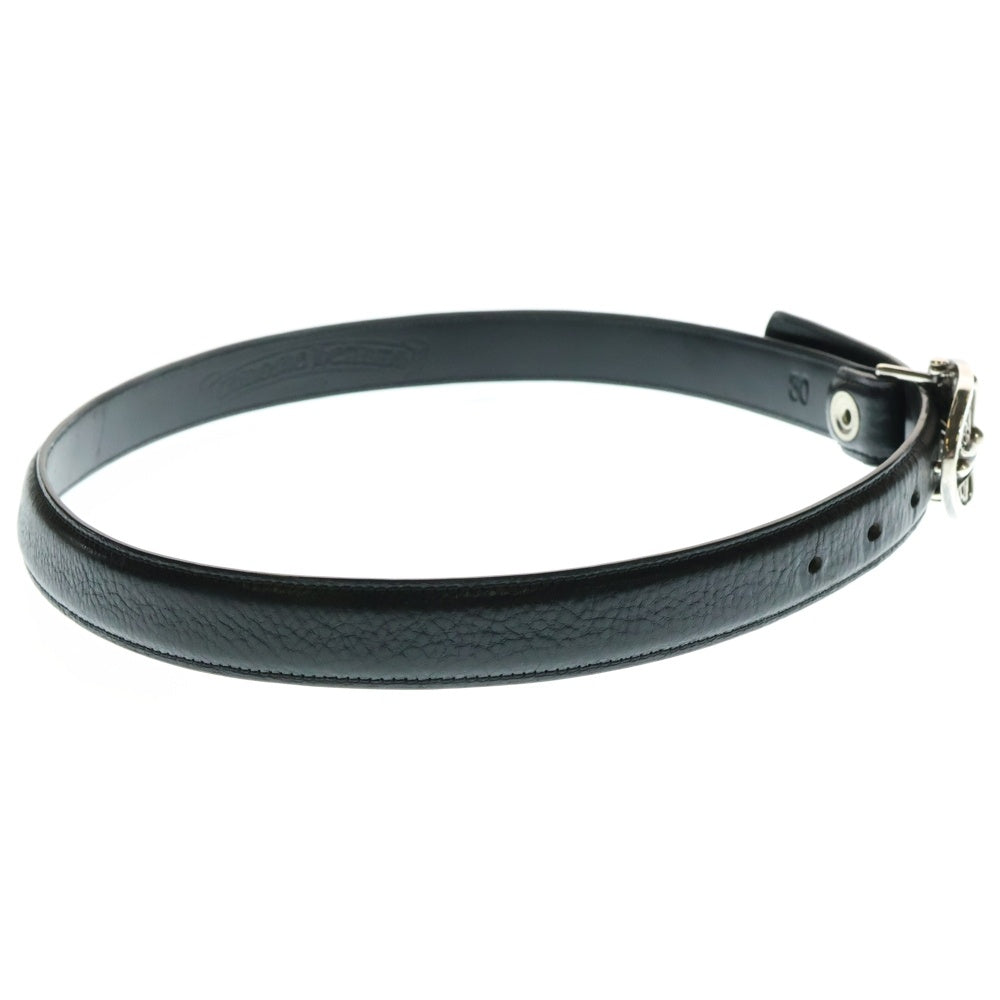 CHROME HEARTS(クロムハーツ) OVAL CROSS STRAP1.0クラシックオーバルクロスバックル レザーベルト シルバー