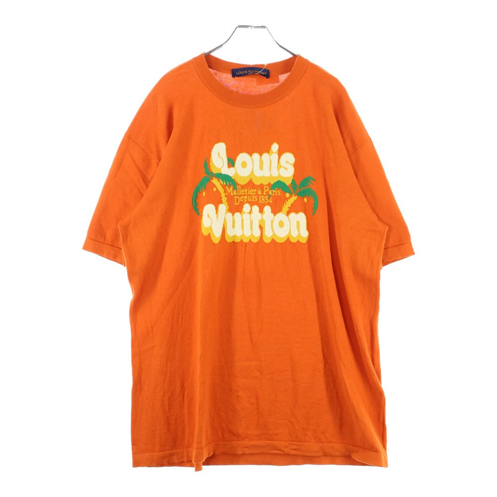 LOUIS VUITTON(ルイヴィトン) 24AW フロントプリント 半袖ニット オレンジ RM242MM AUR HRN20W