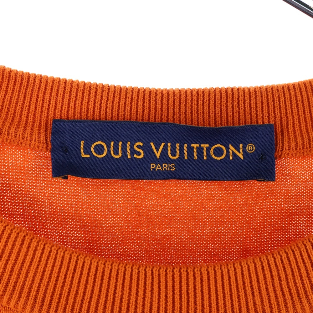 LOUIS VUITTON(ルイヴィトン) 24AW フロントプリント 半袖ニット オレンジ RM242MM AUR HRN20W