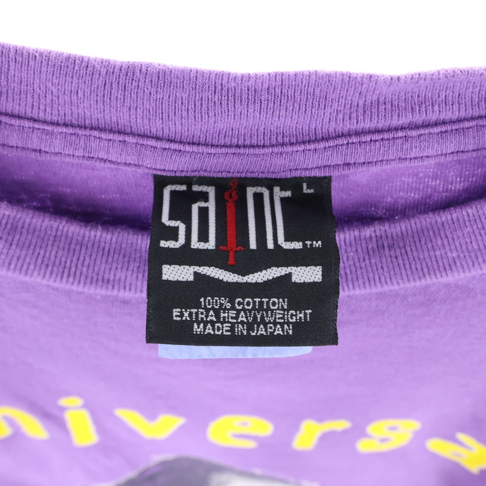 SAINT MICHAEL(セントマイケル) 24SS UNIVERSAL SS TEE ユニバーサル 両面プリント クルーネック 半袖Tシャツ カットソー パープル SM-YS8-0000-014