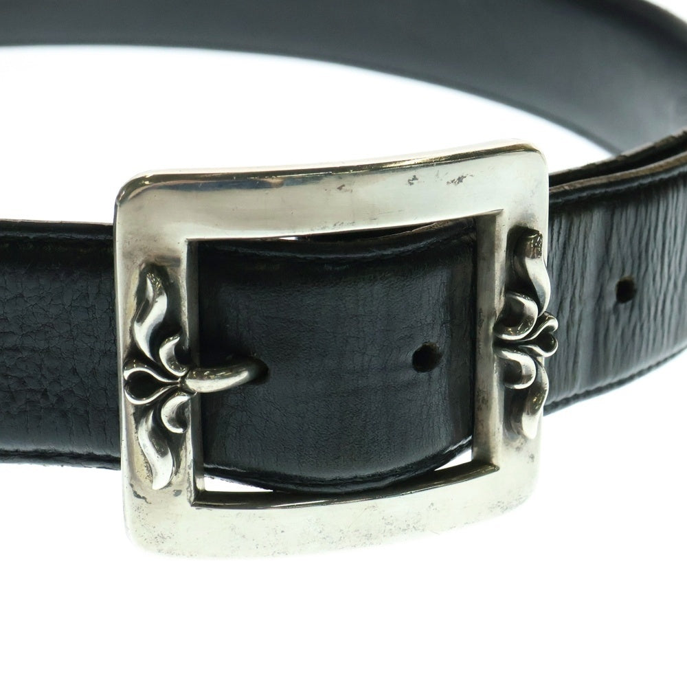 CHROME HEARTS(クロムハーツ) BLT OTJ フィリグリー レザーベルト ブラック/シルバー