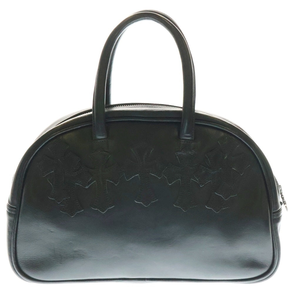 CHROME HEARTS(クロムハーツ) OLD GYM SM オールド CHフレアパッチ レザー ジム ハンドバッグ ブラック/シルバー