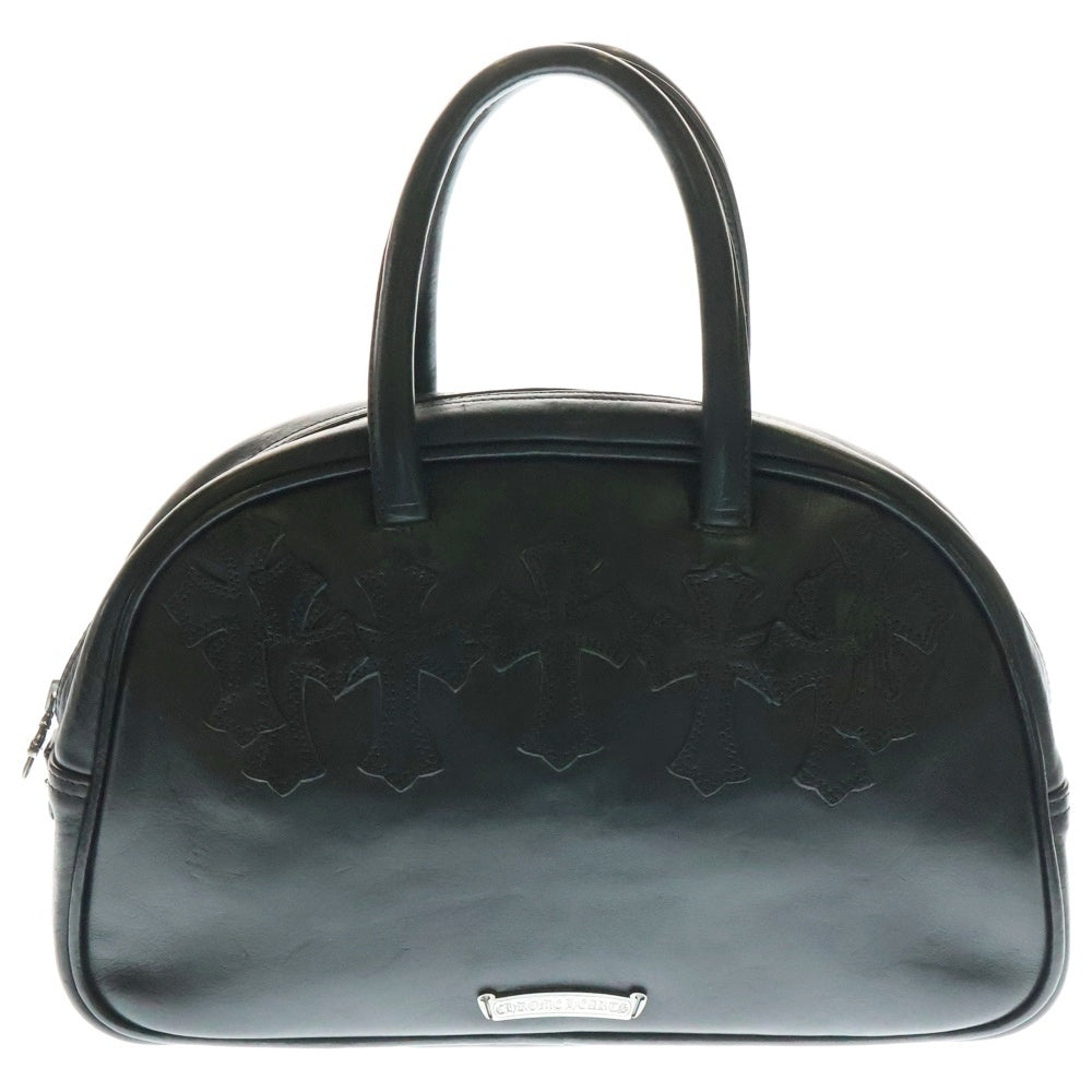 CHROME HEARTS(クロムハーツ) OLD GYM SM オールド CHフレアパッチ レザー ジム ハンドバッグ ブラック/シルバー