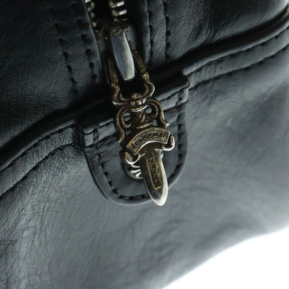 CHROME HEARTS(クロムハーツ) OLD GYM SM オールド CHフレアパッチ レザー ジム ハンドバッグ ブラック/シルバー