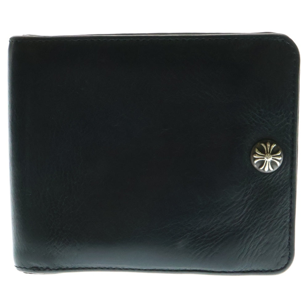 CHROME HEARTS(クロムハーツ) 1SNAP 1スナップ クロス ボールボタン レザーウォレット 財布 ブラック BCA361