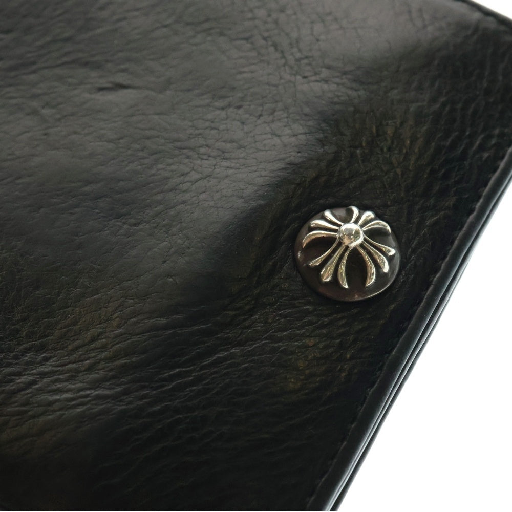 CHROME HEARTS(クロムハーツ) 1SNAP 1スナップ クロス ボールボタン レザーウォレット 財布 ブラック BCA361