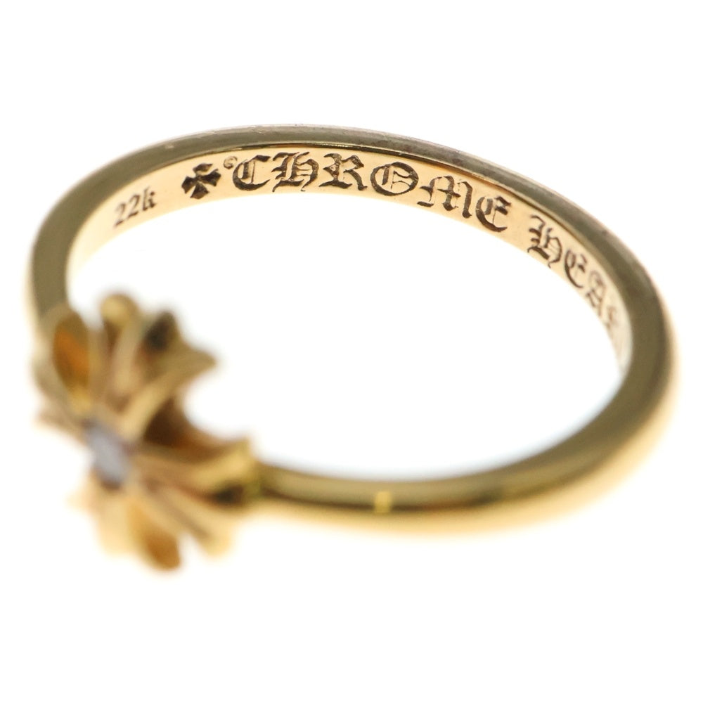 CHROME HEARTS(クロムハーツ) 22K BUBBLGM CH PLS DIA 22KバブルガムCHプラス 1ダイヤ ゴールドリング