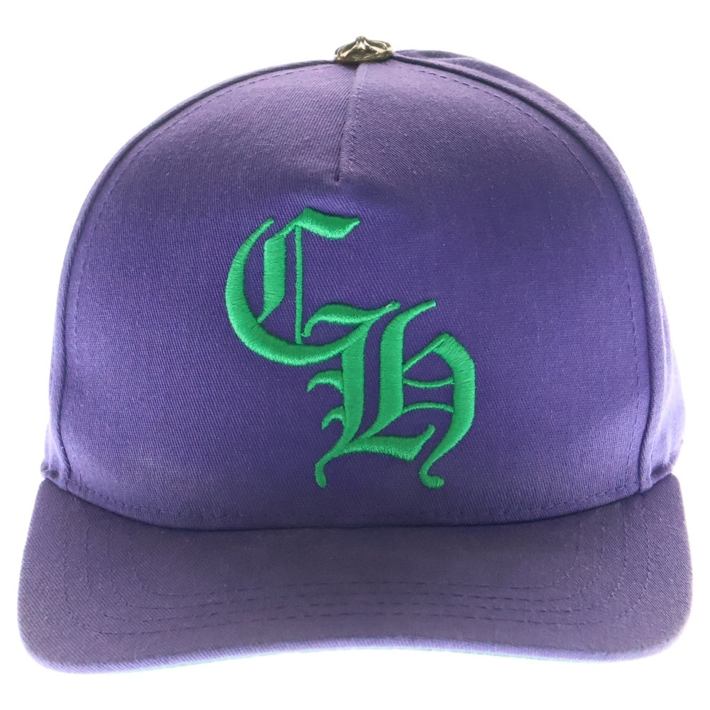 CHROME HEARTS(クロムハーツ) CH HAT CH刺繍ベースボールキャップ 帽子 パープル