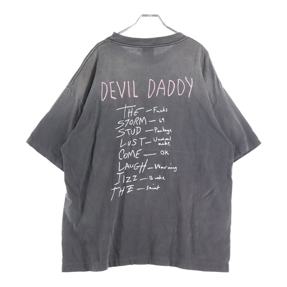 SAINT MICHAEL(セントマイケル) 25SSTEE DEVIL DADDY 半袖Tシャツ カットソー グレー SM-HR8-0000-002