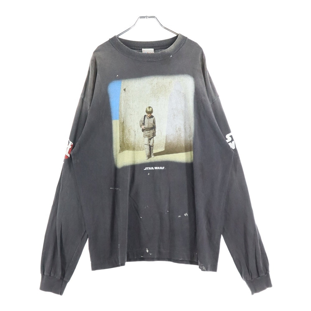 SAINT MICHAEL(セントマイケル) 25SS DARTHVADER スターウォーズ プリント 長袖Tシャツ カットソー ロンT グレー