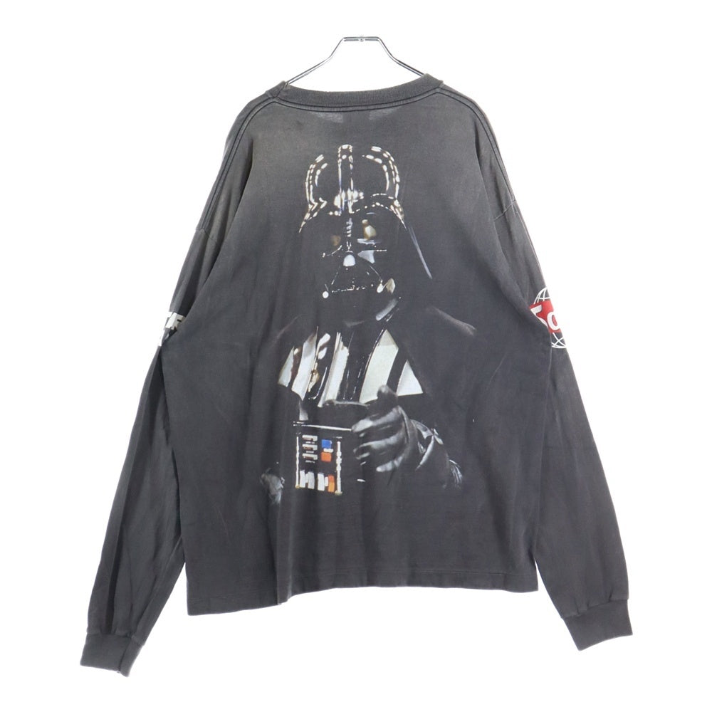 SAINT MICHAEL(セントマイケル) 25SS DARTHVADER スターウォーズ プリント 長袖Tシャツ カットソー ロンT グレー