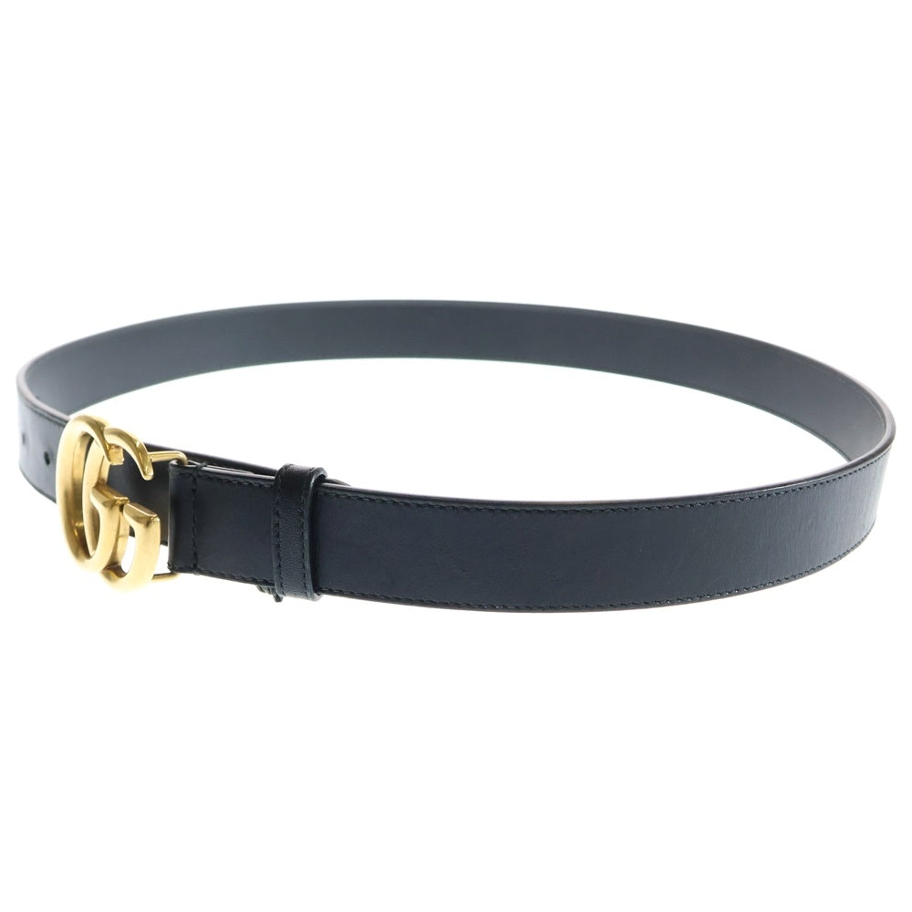 GUCCI(グッチ) GGマーモント レザーベルト ブラック