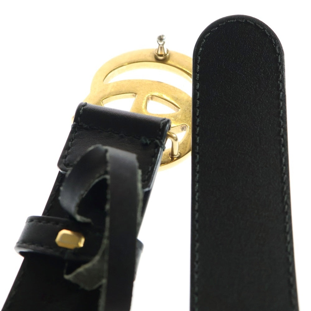 極美品✨ GUCCI ベルト マーモント レザー ブラック GG 刻印 近年 GUCCI(グッチ) GGマーモント レザーベルト ブラック