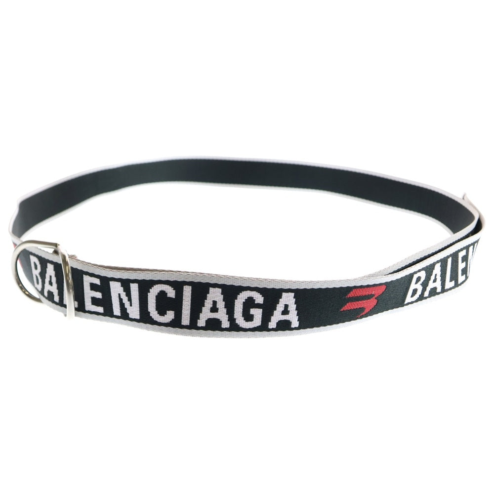 BALENCIAGA(バレンシアガ) D Ring ロゴ ガチャベルト ブラック/ホワイト