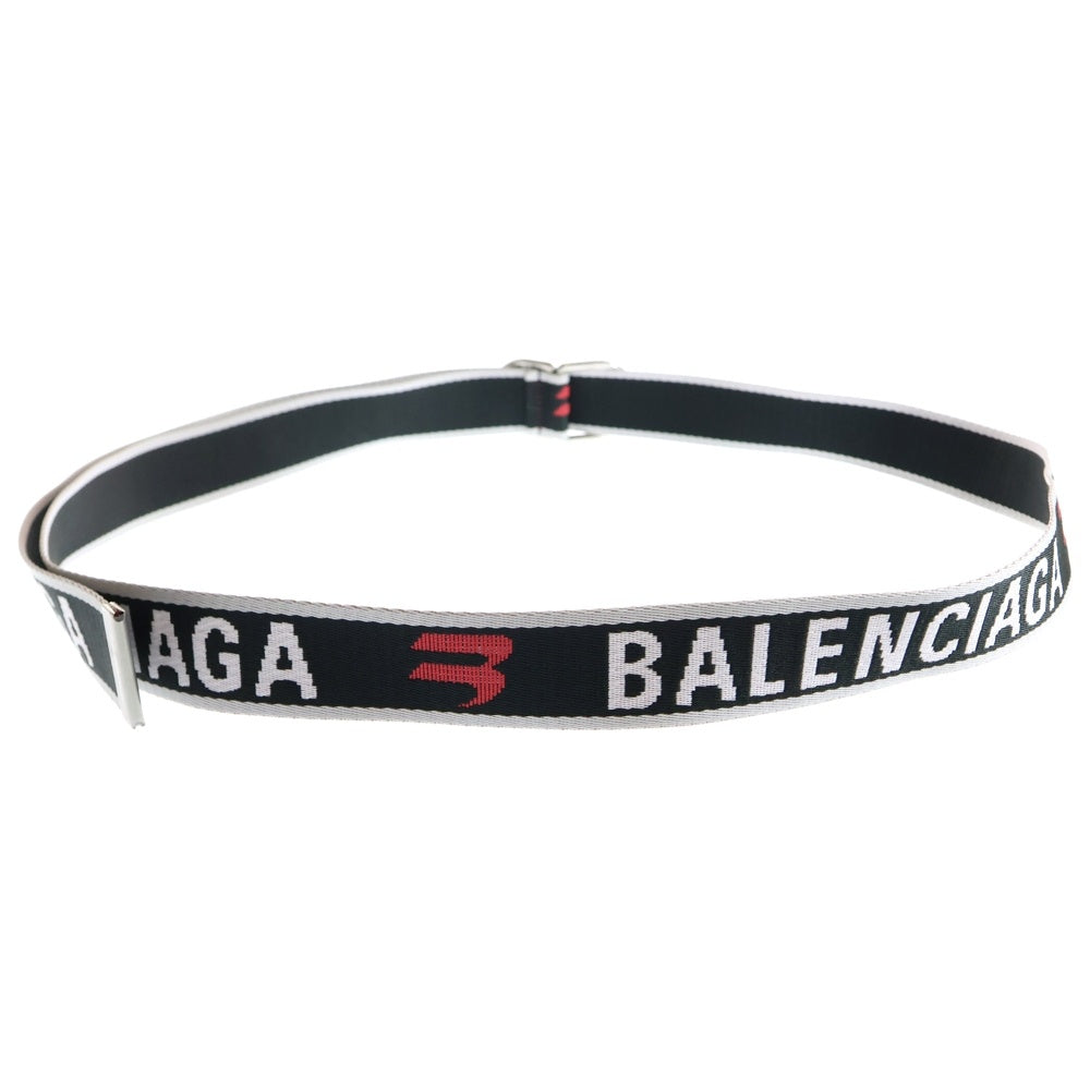 BALENCIAGA(バレンシアガ) D Ring ロゴ ガチャベルト ブラック/ホワイト