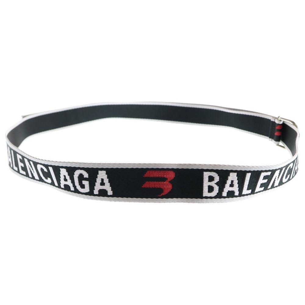 BALENCIAGA(バレンシアガ) D Ring ロゴ ガチャベルト ブラック/ホワイト
