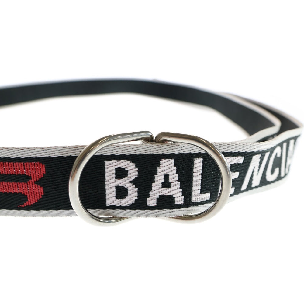 BALENCIAGA(バレンシアガ) D Ring ロゴ ガチャベルト ブラック/ホワイト