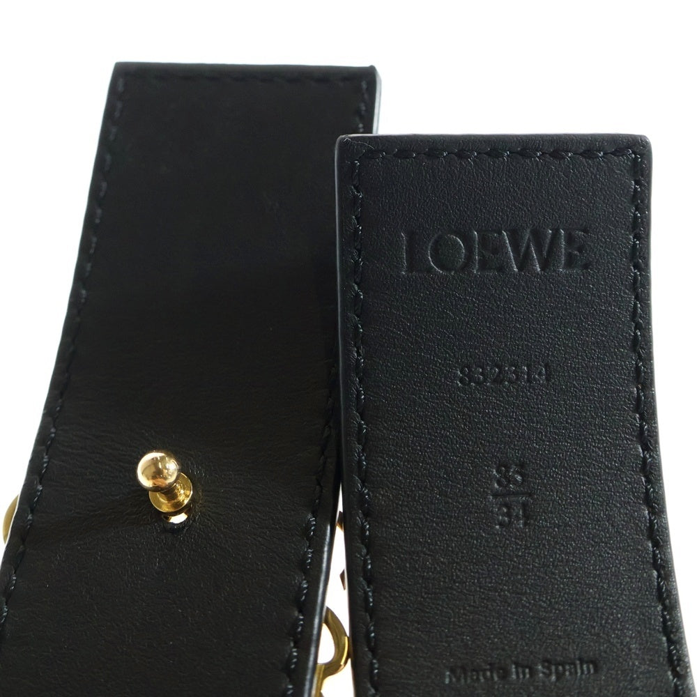 LOEWE(ロエベ) アナグラムバックル レザーベルト ブラウン