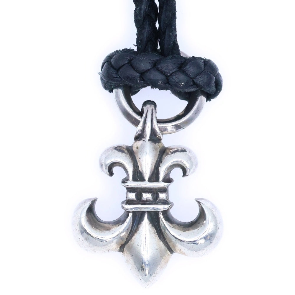 CHROME HEARTS(クロムハーツ) BS FLUER BSフレアペンダント シルバー ネックレストップ レザーブレイド シルバー