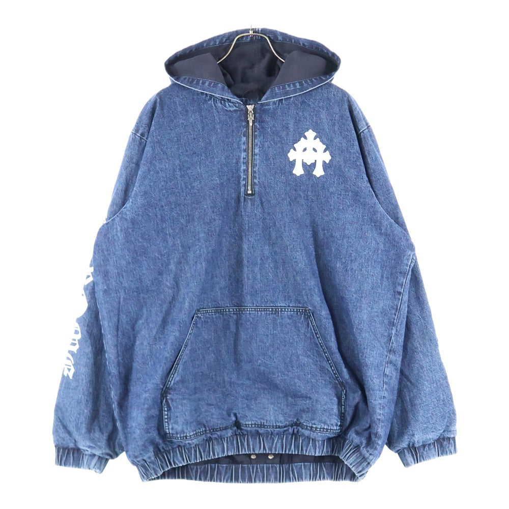 CHROME HEARTS(クロムハーツ) RUCKUS ハーフジップ デニムアノラック パーカー インディゴ
