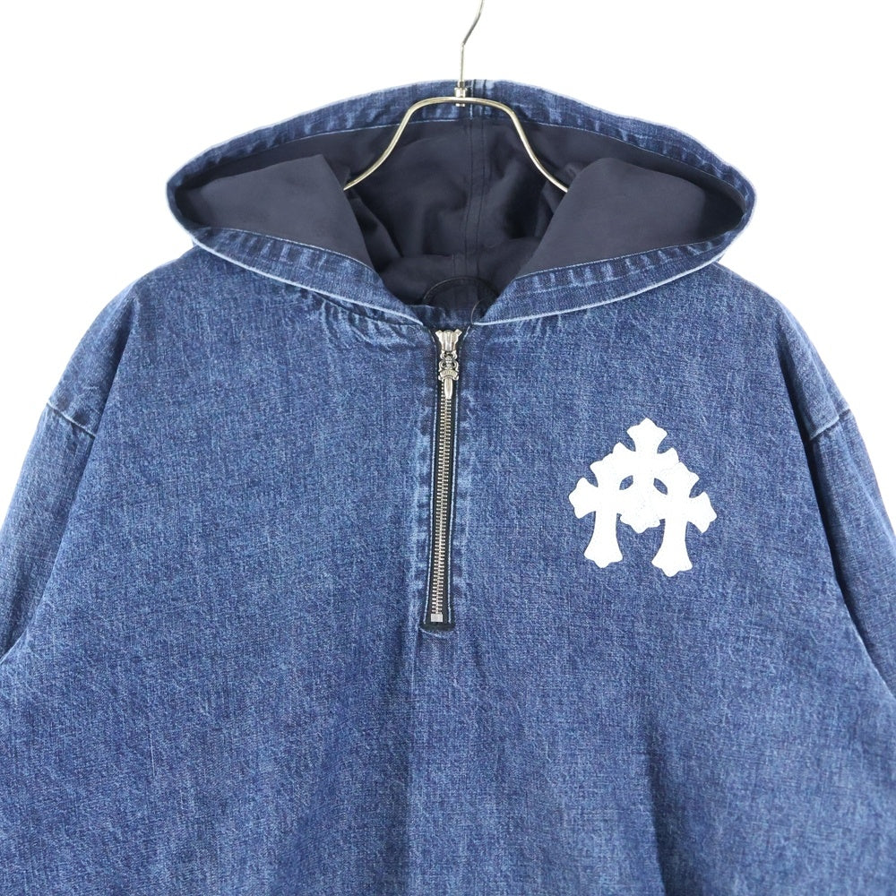 CHROME HEARTS(クロムハーツ) RUCKUS ハーフジップ デニムアノラック パーカー インディゴ