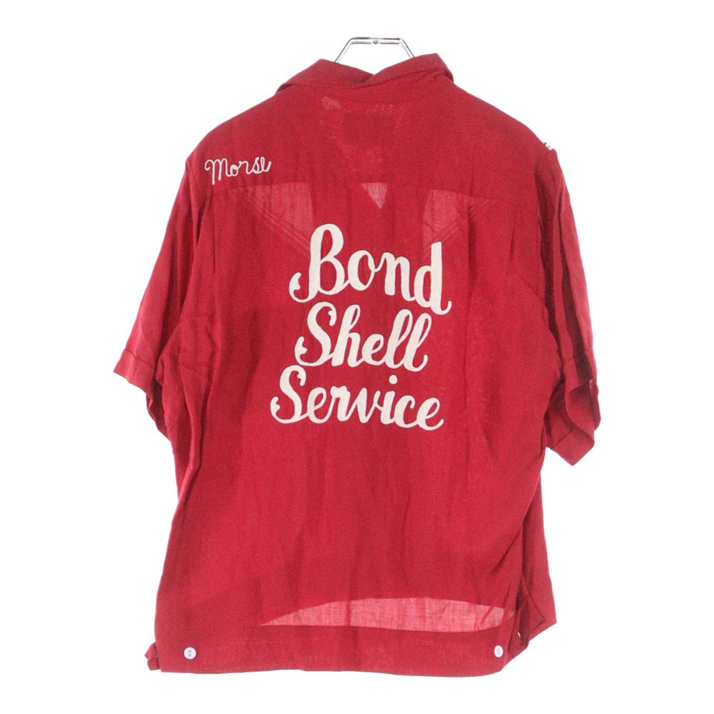 VINTAGE(ヴィンテージ) KING LOUIE SHELL キングルルイ シェル 刺? 半袖 ボウリングシャツ レッド
