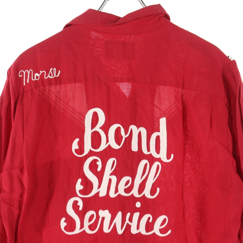 VINTAGE(ヴィンテージ) KING LOUIE SHELL キングルルイ シェル 刺? 半袖 ボウリングシャツ レッド