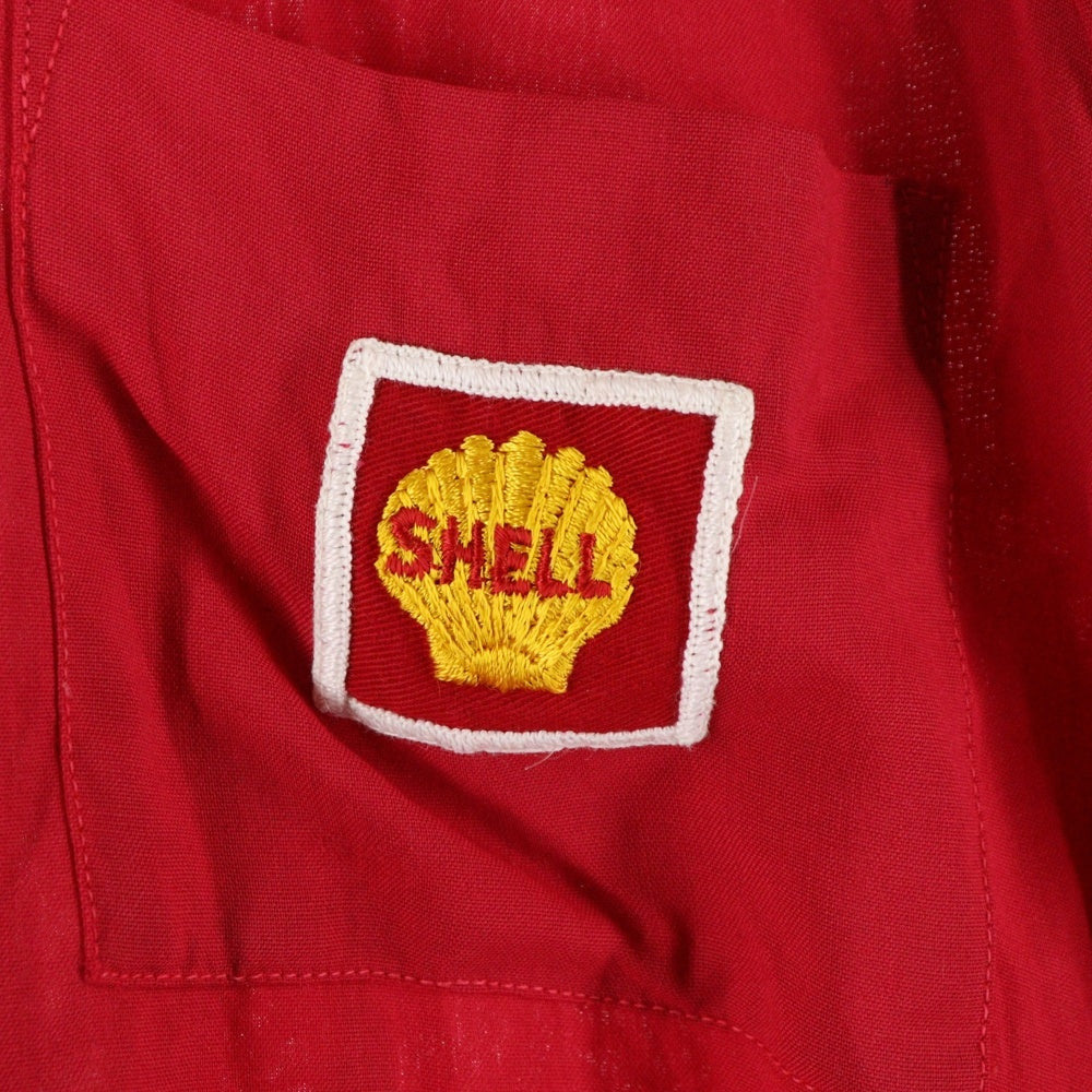 VINTAGE(ヴィンテージ) KING LOUIE SHELL キングルルイ シェル 刺? 半袖 ボウリングシャツ レッド