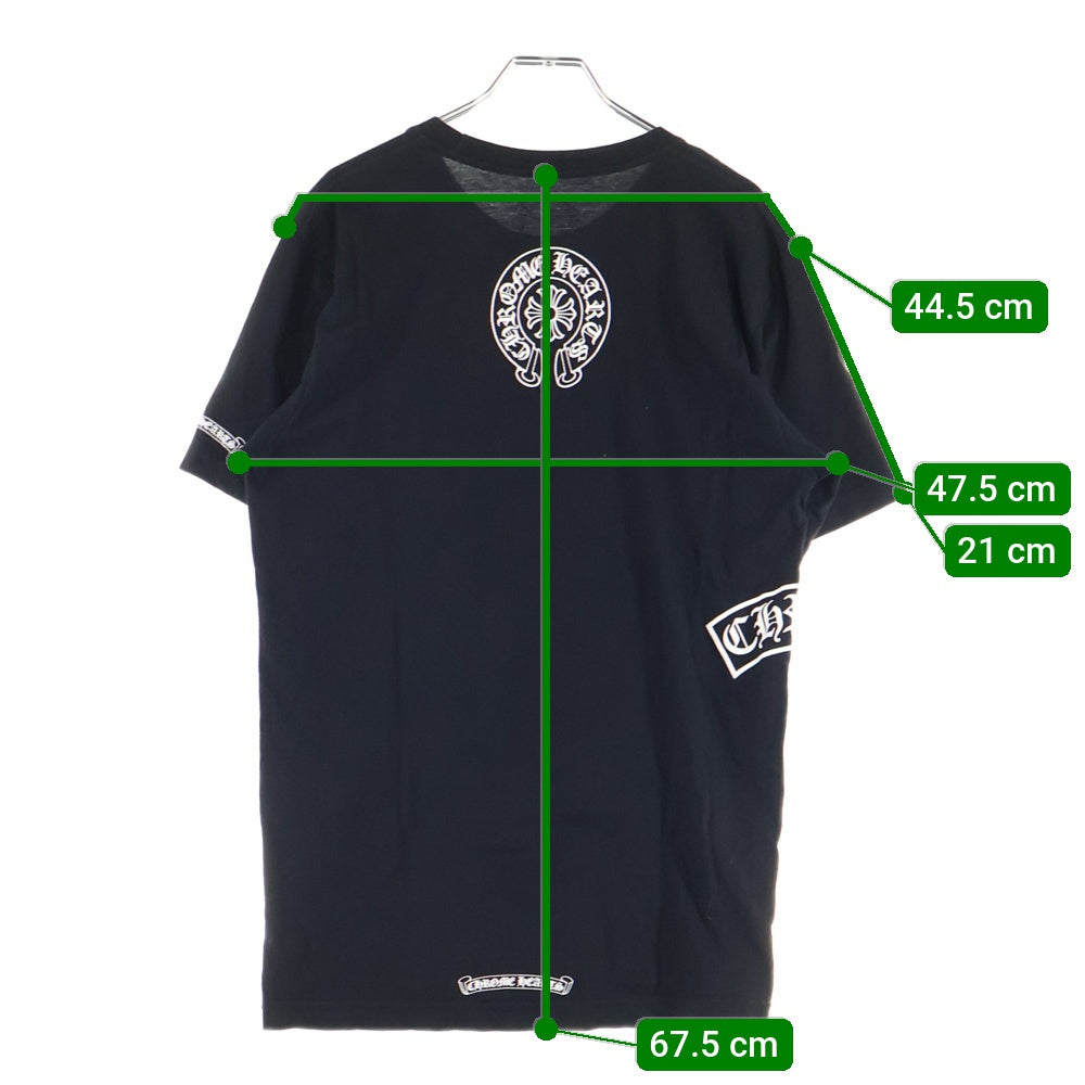 CHROME HEARTS(クロムハーツ) Side T BAR Tee サイドTバー ヴァーティカルロゴ Tシャツ 半袖カットソー ブラック