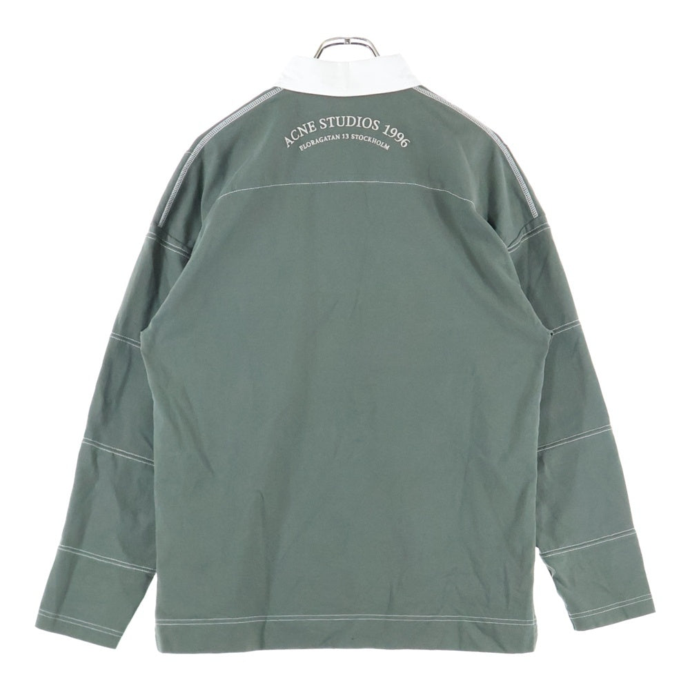 Acne Studios(アクネ ストゥディオズ) フロントロゴ 長袖Tシャツ ポロシャツ グリーン FN-UX-TSHI000142
