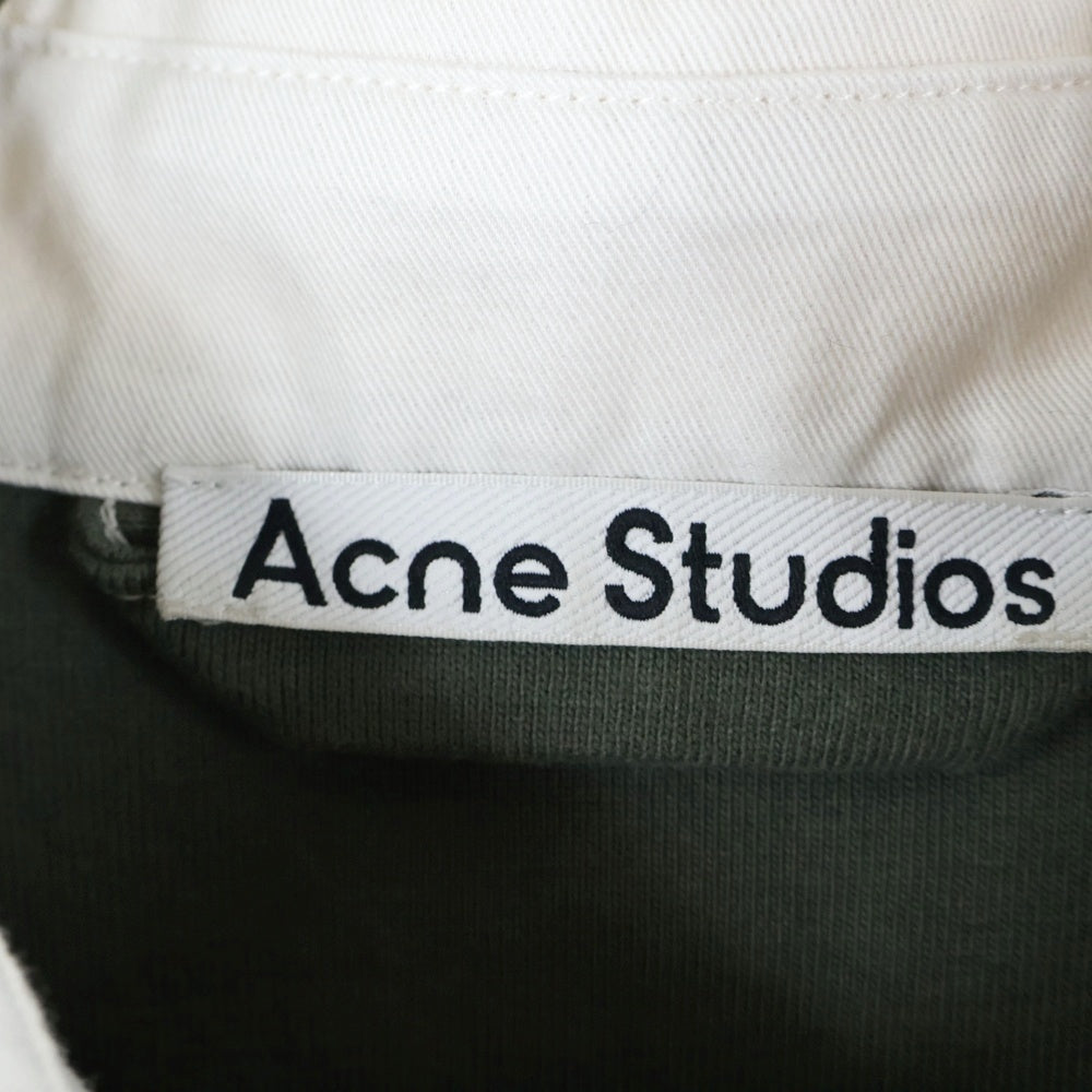 Acne Studios(アクネ ストゥディオズ) フロントロゴ 長袖Tシャツ ポロシャツ グリーン FN-UX-TSHI000142
