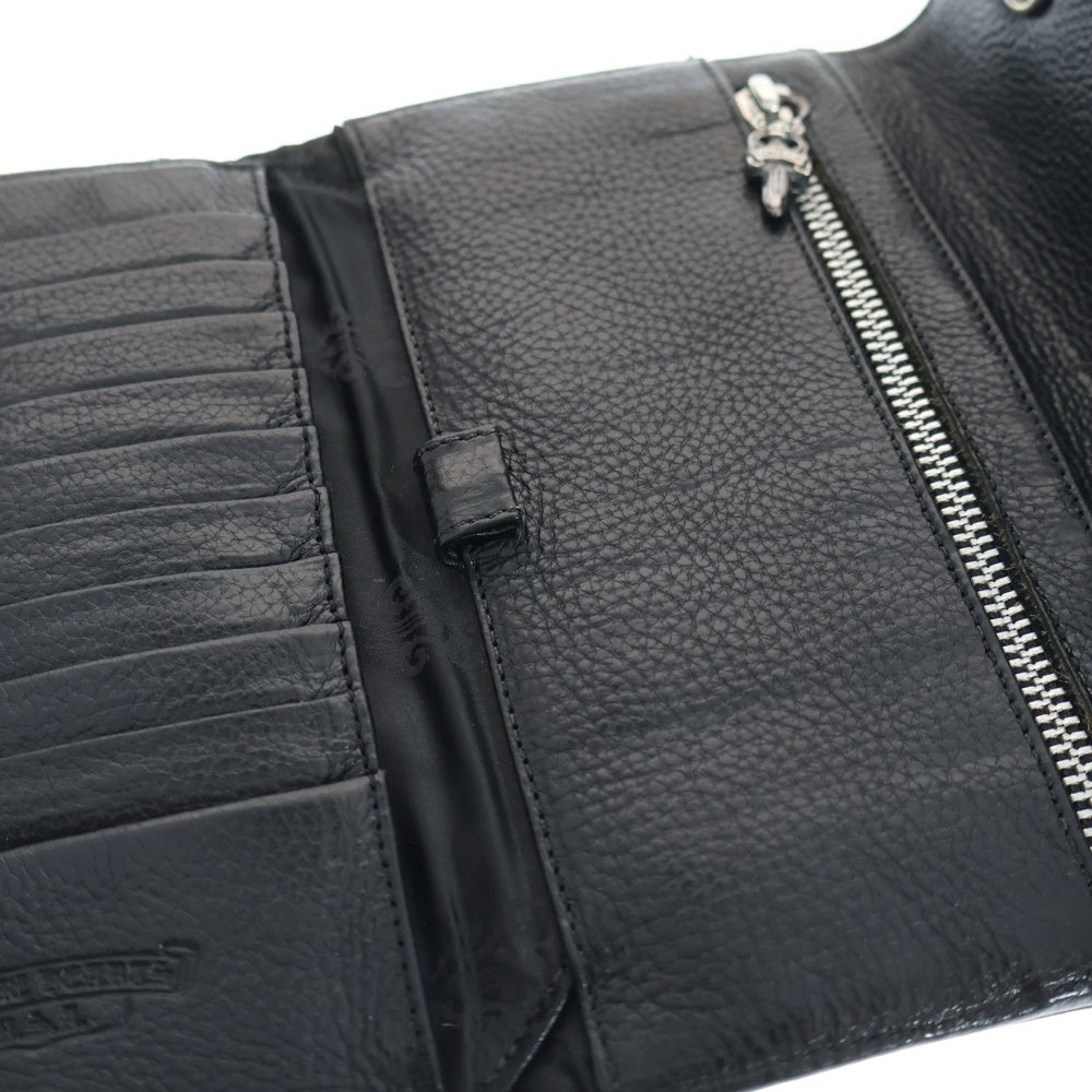 CHROME HEARTS(クロムハーツ) WAVE ウェーブ レザーウォレット 財布 ブラック BCA375