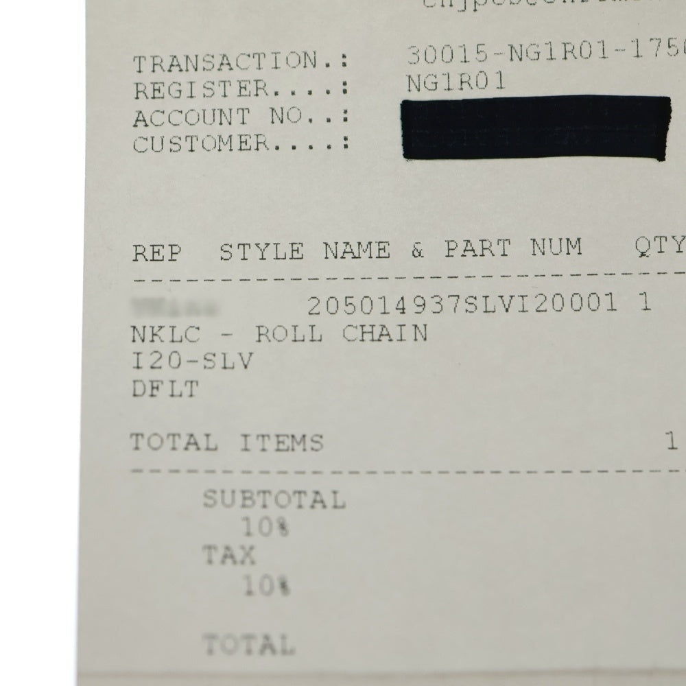 CHROME HEARTS(クロムハーツ) NECKCHAIN R20 ロールチェーンネックレス 20inch シルバー BCA084