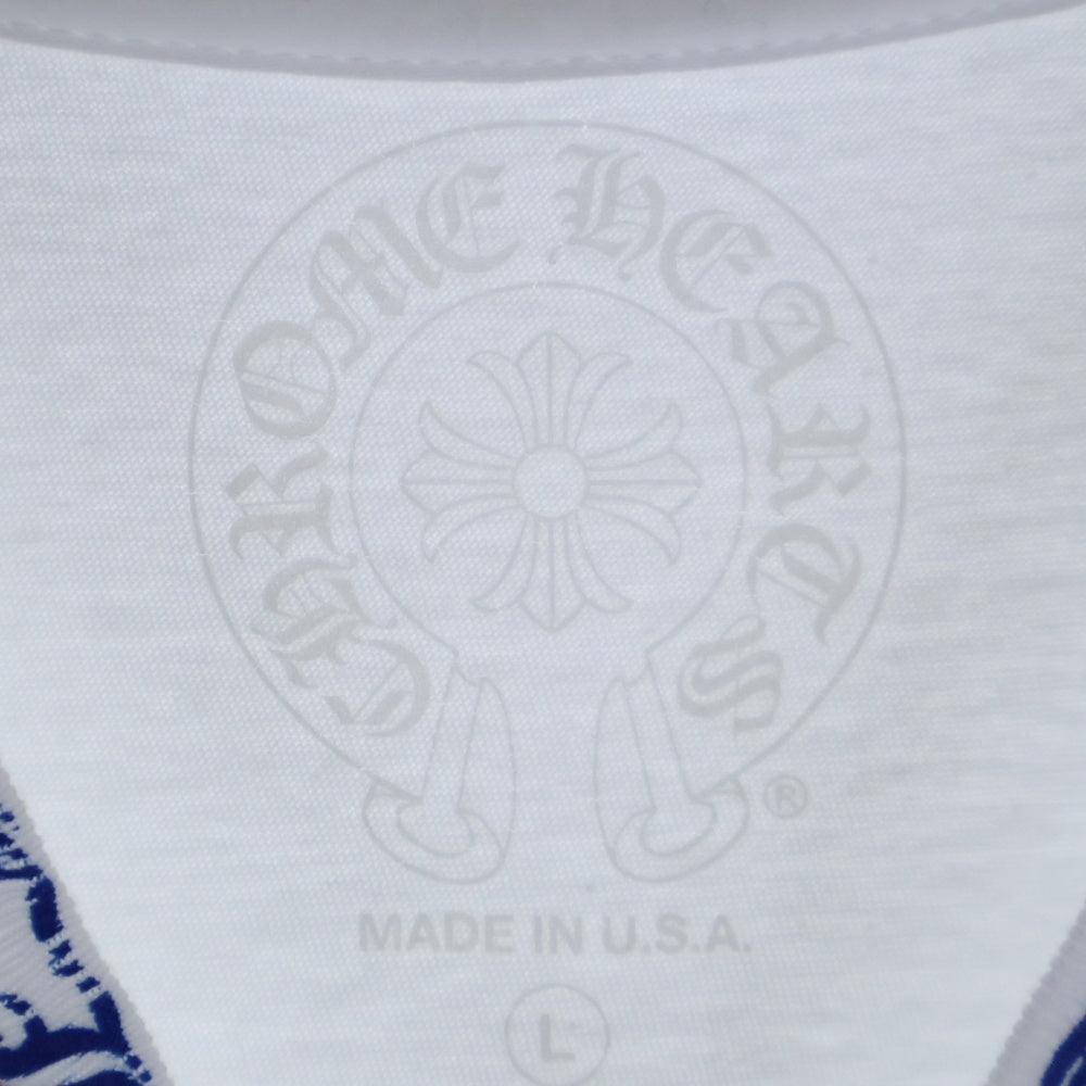 CHROME HEARTS(クロムハーツ) NECK LOGO S/S TEE ネック ロゴプリント 半袖Tシャツ カットソー ホワイト