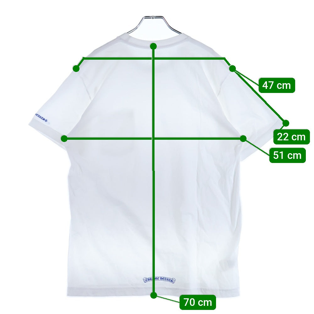 CHROME HEARTS(クロムハーツ) NECK LOGO S/S TEE ネック ロゴプリント 半袖Tシャツ カットソー ホワイト