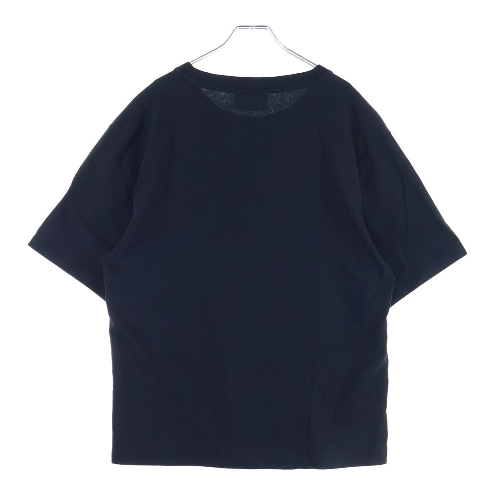 ami paris(アミパリス) カレッジ フロント ロゴ エンブロイダリー 半袖Tシャツ ブラック