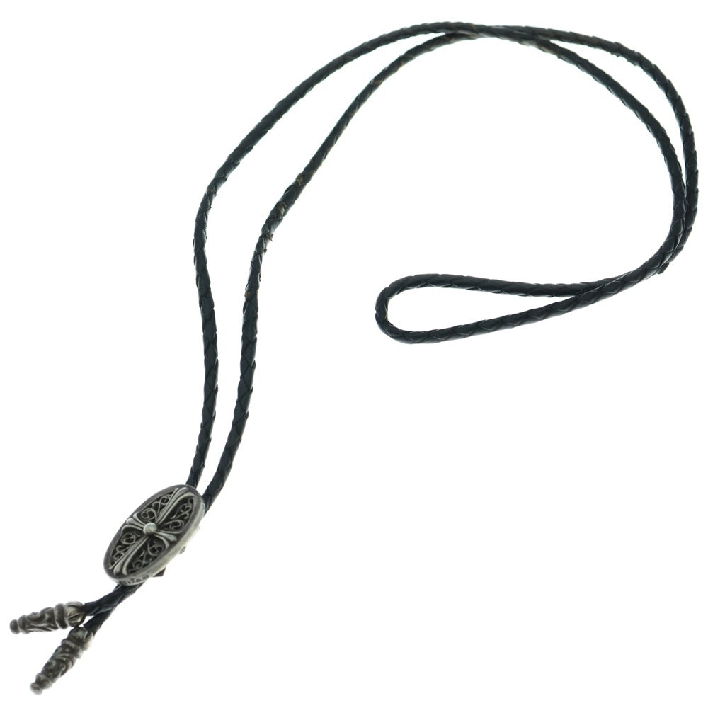 CHROME HEARTS(クロムハーツ) BOLOTIE OVALTINY タイニークラシックオーバルクロス ループタイ シルバー/ブラック BCA209