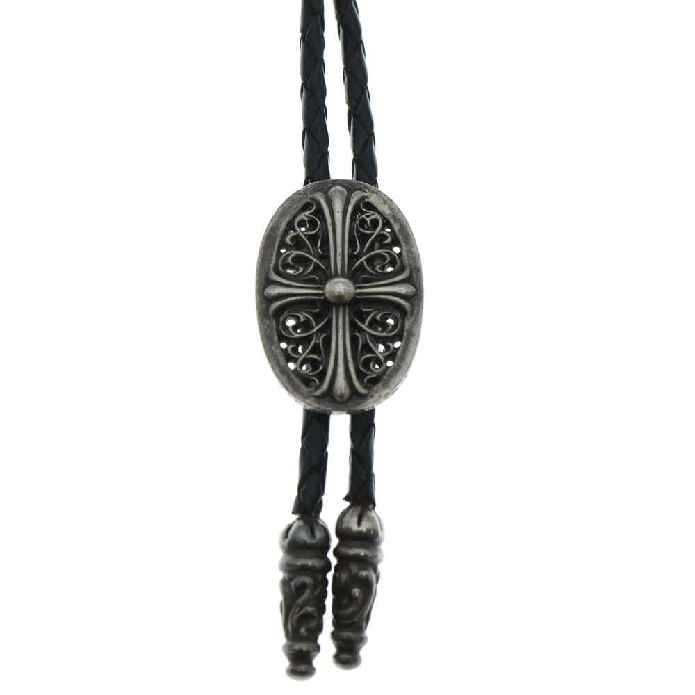 CHROME HEARTS(クロムハーツ) BOLOTIE OVALTINY タイニークラシックオーバルクロス ループタイ シルバー/ブラック BCA209