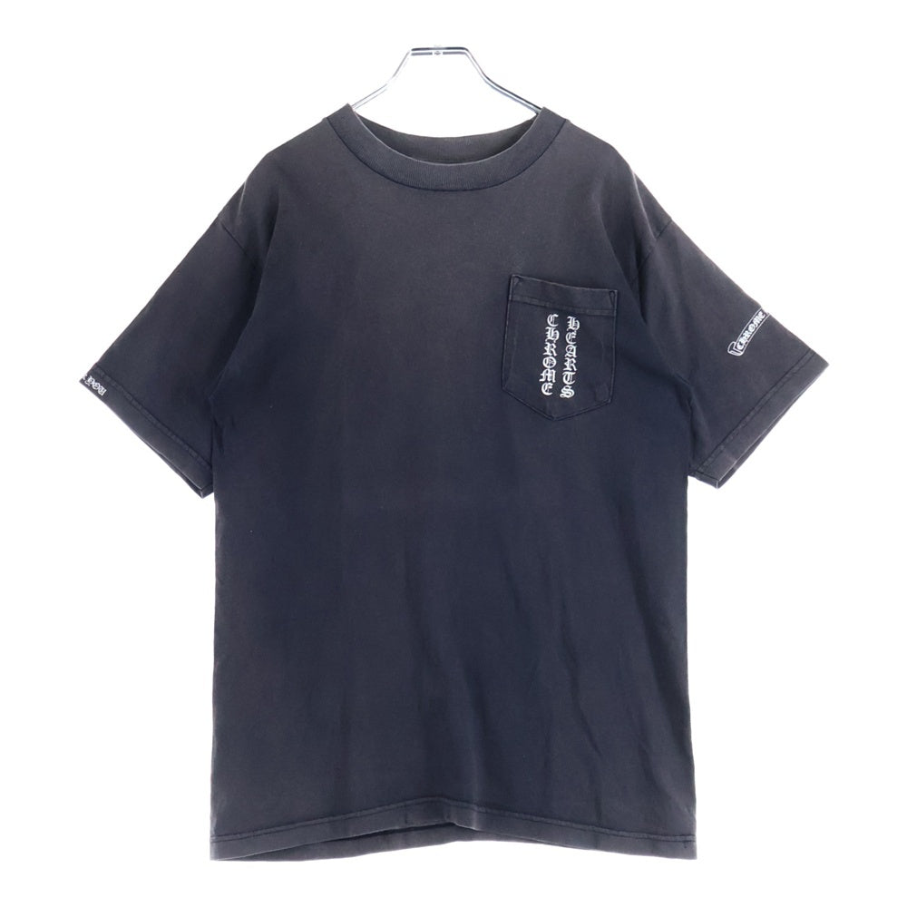 CHROME HEARTS(クロムハーツ) OLD CH T-SHRT US オールド スクロールラベルプリント 半袖Tシャツ ブラック
