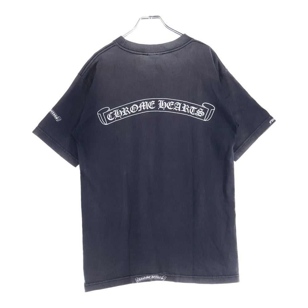 CHROME HEARTS(クロムハーツ) OLD CH T-SHRT US オールド スクロールラベルプリント 半袖Tシャツ ブラック